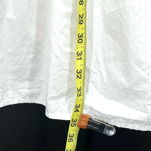 Madewell Button Front Short Sleeve Tiered Mini Dress White Size Large - Picture 8 of 9